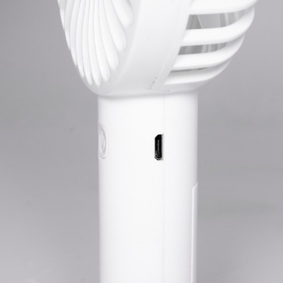 Kézi, tölthető ventilátor, 9cm, fehér - HF 9/WH